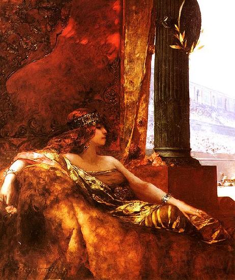 Jean-Joseph Benjamin-Constant The Empress Theodora at the Colisseum Norge oil painting art
